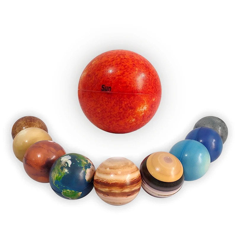 Solar System Bouncy Ball Montessori Toy – 8 Planets Sensory Learning Educational Science Game