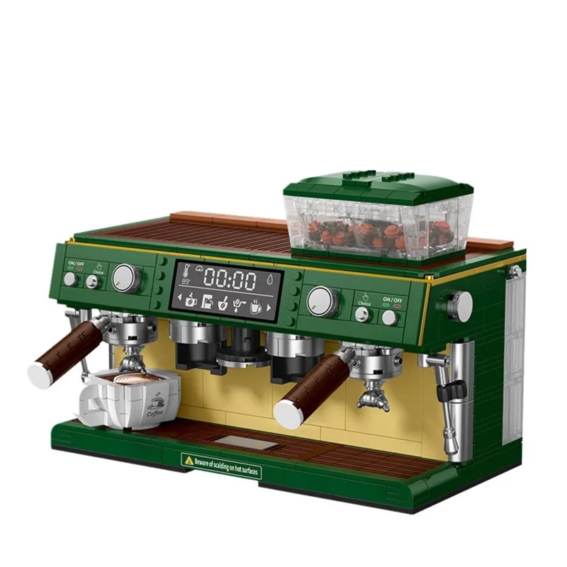 Retro Kitchen Appliance Building Blocks Set – Mini Coffee & Bread Machine Model Educational Toy Gift - Image 2