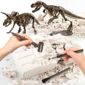 Dinosaur Fossil Excavation Kit – Archaeological Skeleton Model STEM Educational Toy for Kids