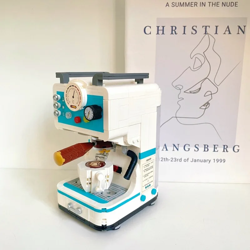 Retro Kitchen Appliance Building Blocks Set – Mini Coffee & Bread Machine Model Educational Toy Gift - Image 4