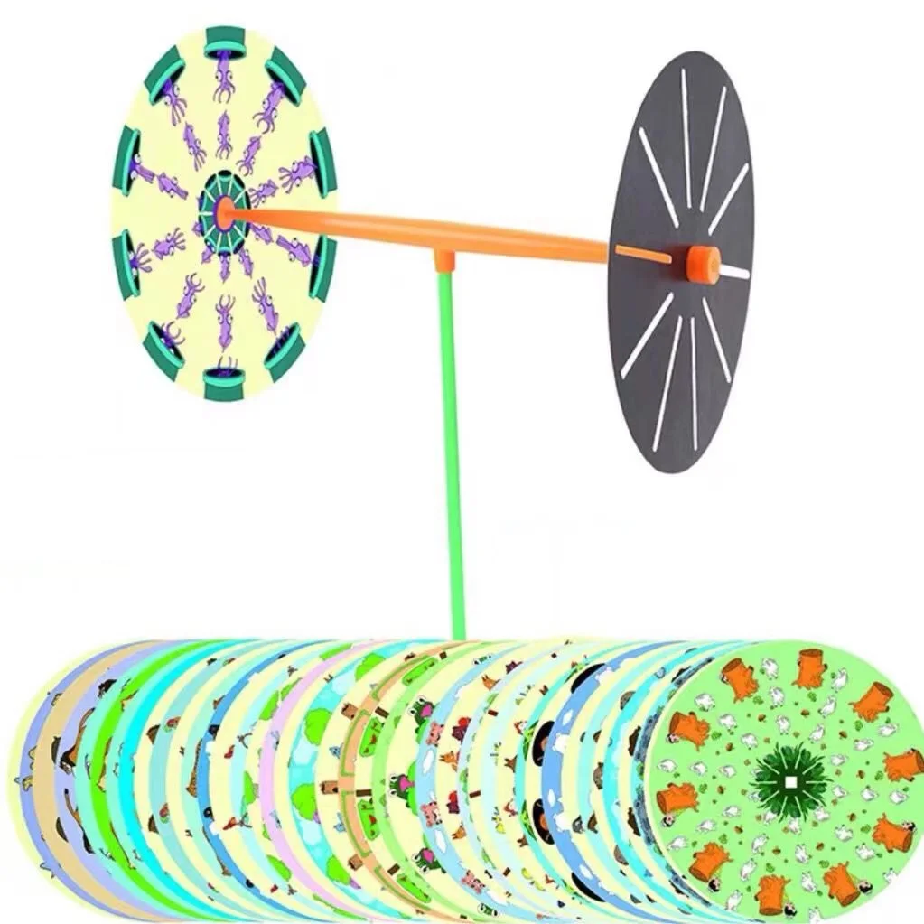 STEAM Mirror Animation Science Kit – Phenakistoscope Visual Persistence Experiment Toy for Kids - Image 3