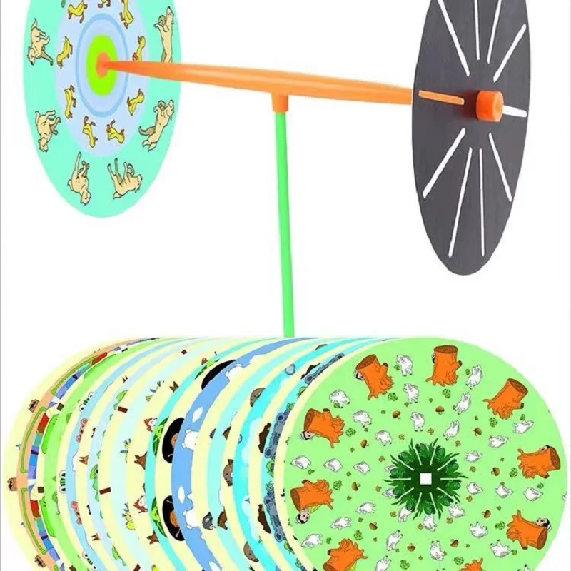 STEAM Mirror Animation Science Kit – Phenakistoscope Visual Persistence Experiment Toy for Kids - Image 5